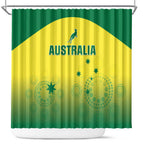 Australia Cricket Shower Curtain Go Champions Aussies