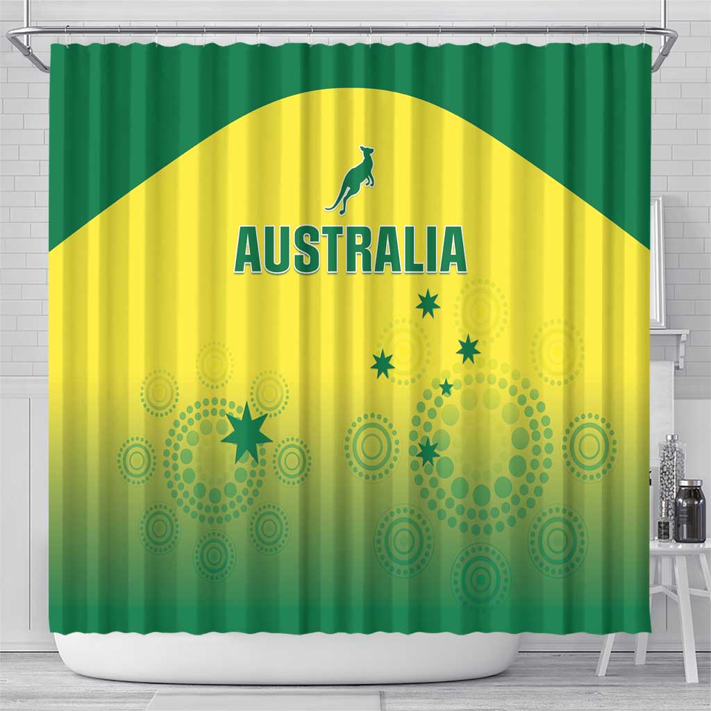 Australia Cricket Shower Curtain Go Champions Aussies