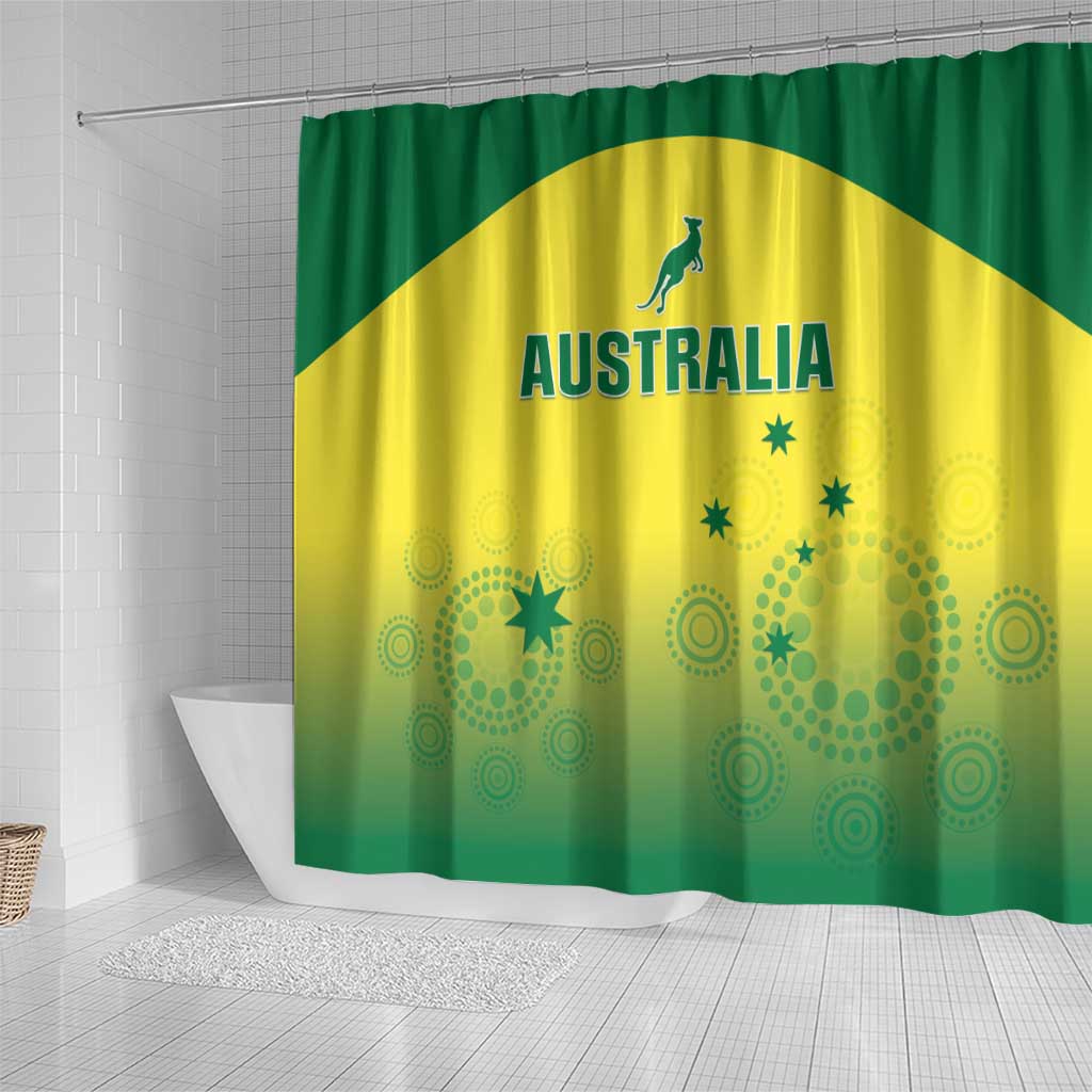 Australia Cricket Shower Curtain Go Champions Aussies
