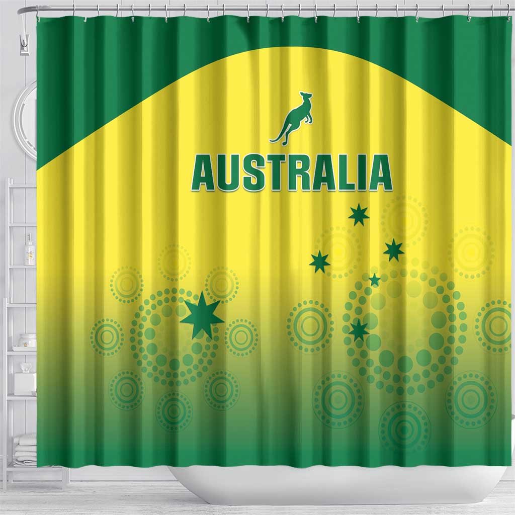 Australia Cricket Shower Curtain Go Champions Aussies