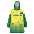 Custom Australia Cricket Wearable Blanket Hoodie Go Champions Aussies LT05