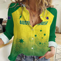 Custom Australia Cricket Women Casual Shirt Go Champions Aussies LT05
