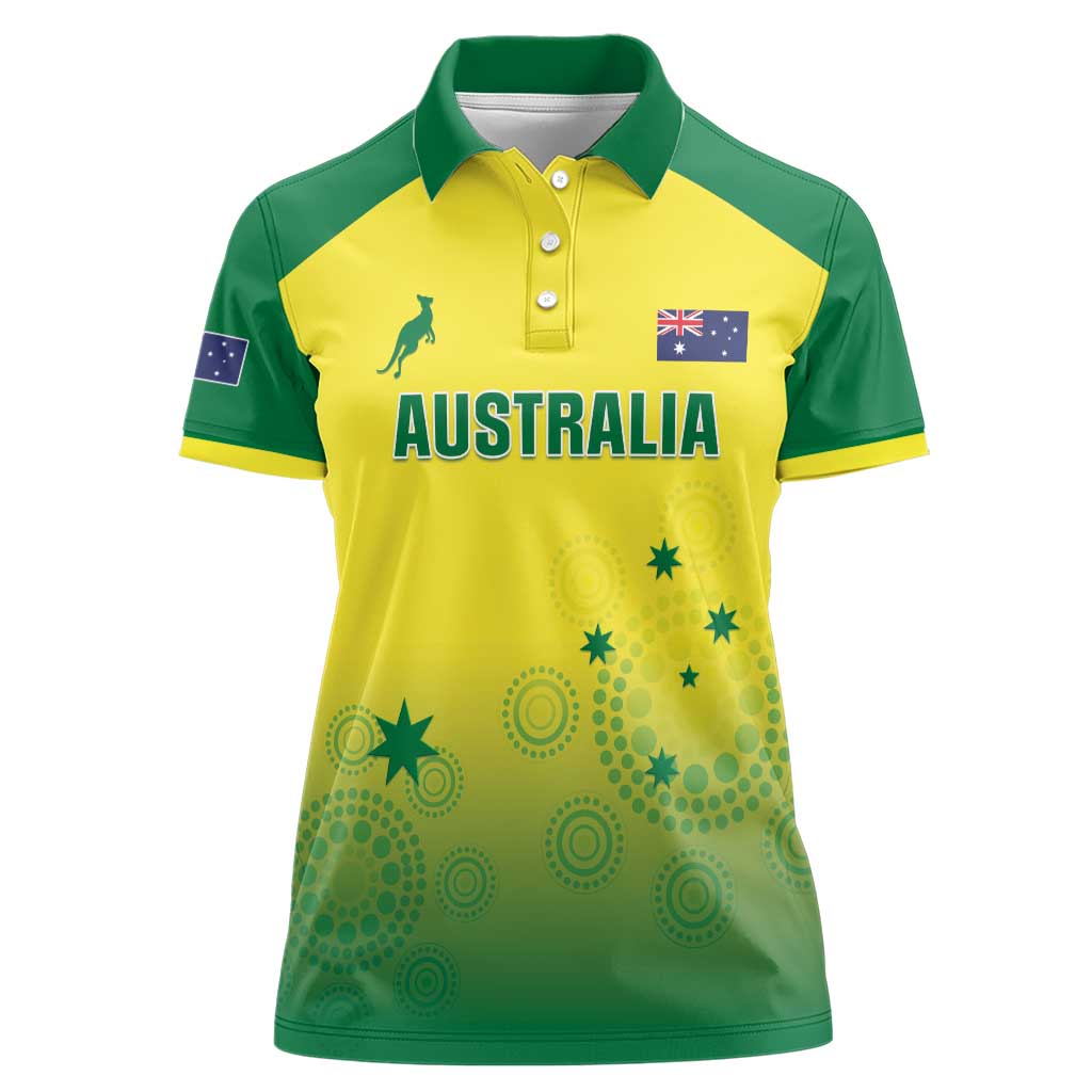 Custom Australia Cricket Women Polo Shirt Go Champions Aussies LT05