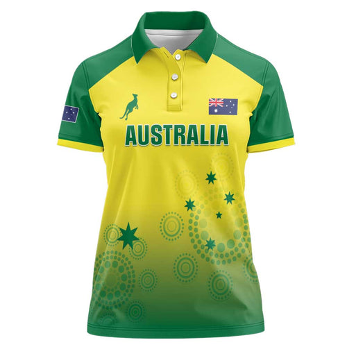 Custom Australia Cricket Women Polo Shirt Go Champions Aussies LT05
