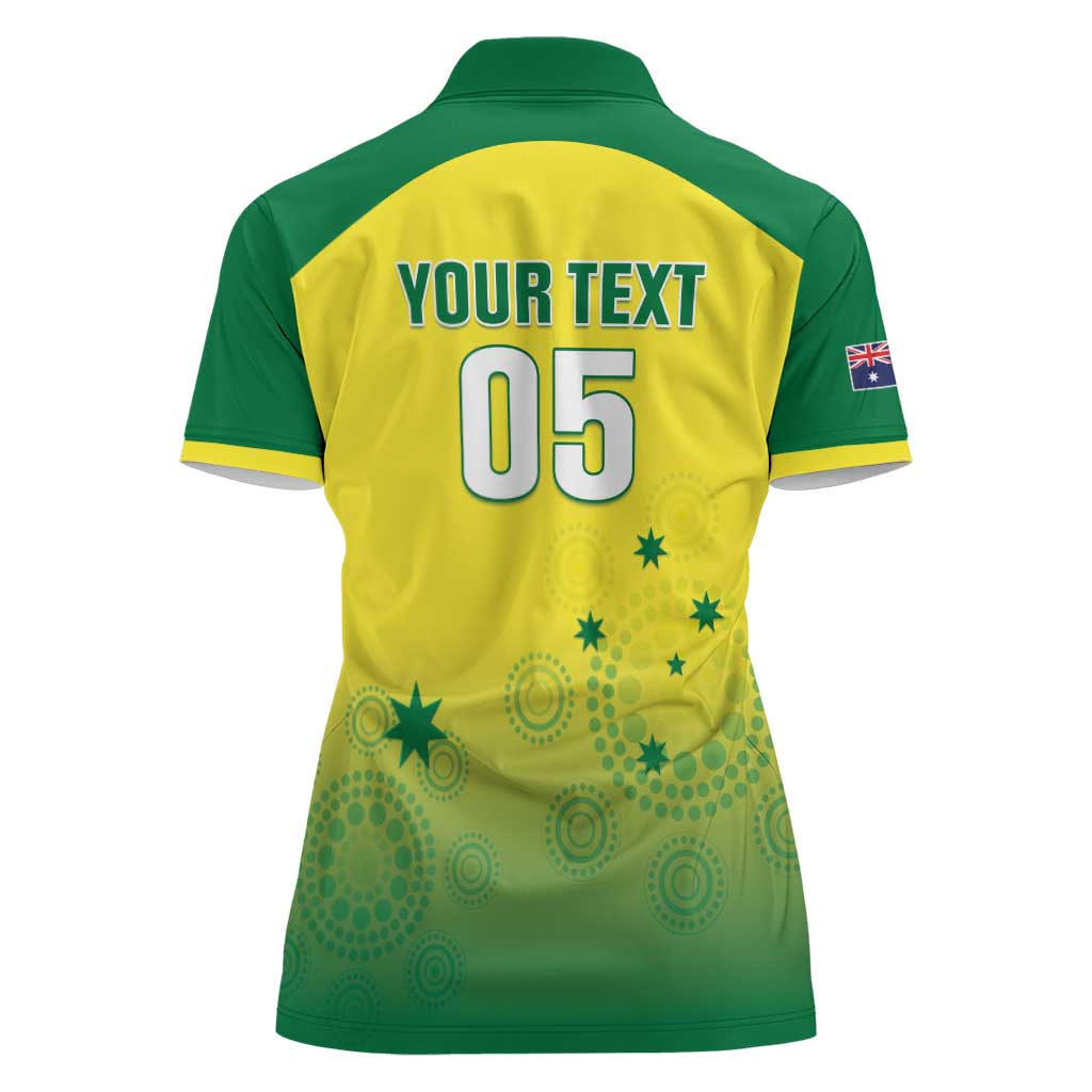 Custom Australia Cricket Women Polo Shirt Go Champions Aussies LT05
