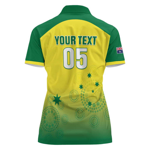 Custom Australia Cricket Women Polo Shirt Go Champions Aussies LT05