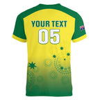 Custom Australia Cricket Women V-Neck T-Shirt Go Champions Aussies LT05