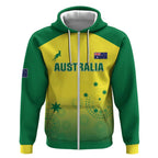 Custom Australia Cricket Zip Hoodie Go Champions Aussies LT05