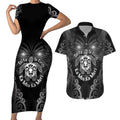 Aotearoa Toitu Te Tiriti Couples Matching Short Sleeve Bodycon Dress and Hawaiian Shirt Ka Mua Ka Muri