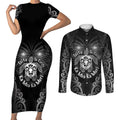 Aotearoa Toitu Te Tiriti Couples Matching Short Sleeve Bodycon Dress and Long Sleeve Button Shirt Ka Mua Ka Muri