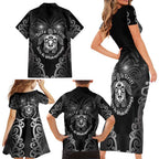 Aotearoa Toitu Te Tiriti Family Matching Short Sleeve Bodycon Dress and Hawaiian Shirt Ka Mua Ka Muri