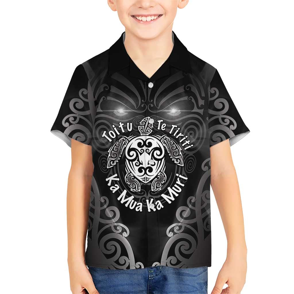 Aotearoa Toitu Te Tiriti Kid Hawaiian Shirt Ka Mua Ka Muri