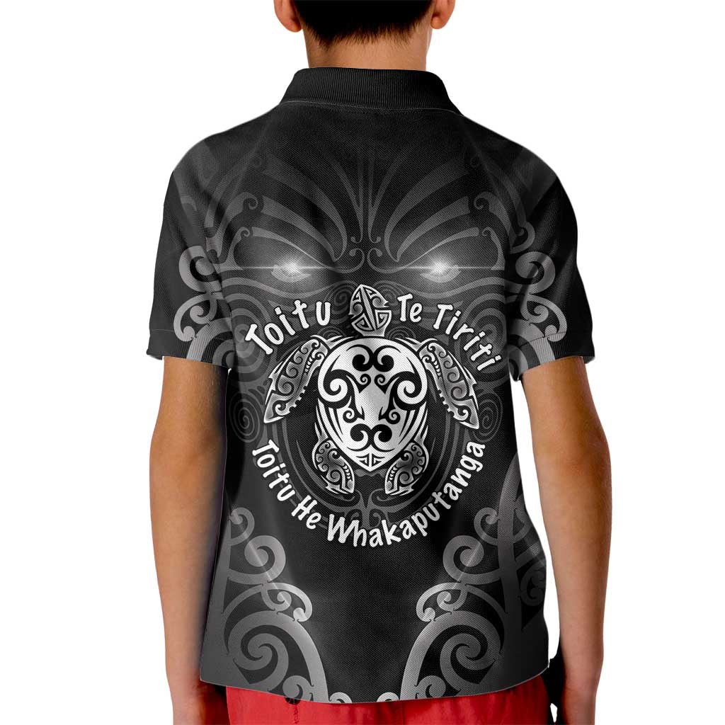 Aotearoa Toitu Te Tiriti Kid Polo Shirt Ka Mua Ka Muri