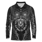 Aotearoa Toitu Te Tiriti Long Sleeve Polo Shirt Ka Mua Ka Muri