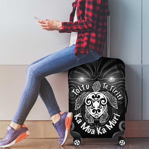 Aotearoa Toitu Te Tiriti Luggage Cover Ka Mua Ka Muri