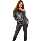 Aotearoa Toitu Te Tiriti Off Shoulder Sweater Ka Mua Ka Muri