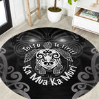 Aotearoa Toitu Te Tiriti Round Carpet Ka Mua Ka Muri