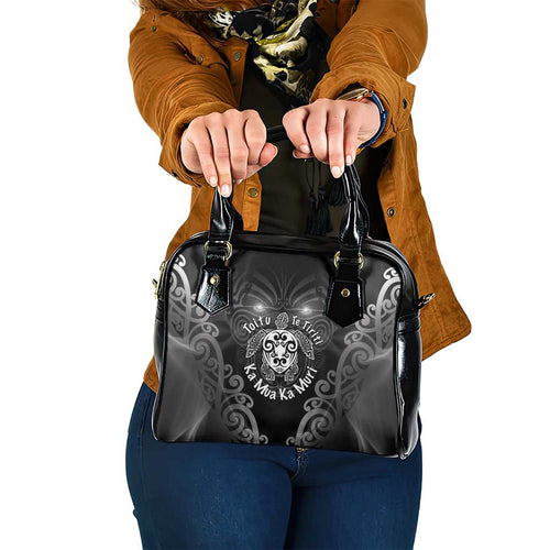 Aotearoa Toitu Te Tiriti Shoulder Handbag Ka Mua Ka Muri