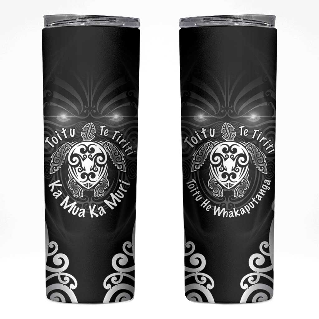 Aotearoa Toitu Te Tiriti Skinny Tumbler Ka Mua Ka Muri
