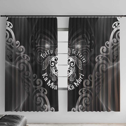 Aotearoa Toitu Te Tiriti Window Curtain Ka Mua Ka Muri