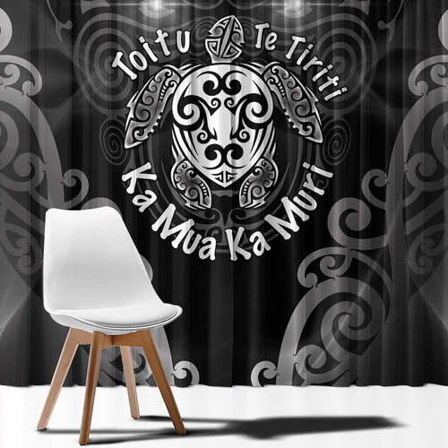 Aotearoa Toitu Te Tiriti Window Curtain Ka Mua Ka Muri