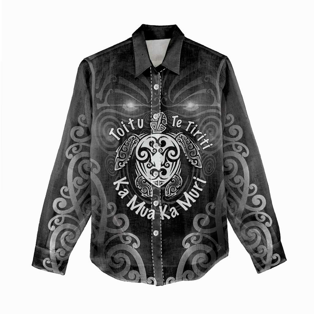 Aotearoa Toitu Te Tiriti Women Casual Shirt Ka Mua Ka Muri