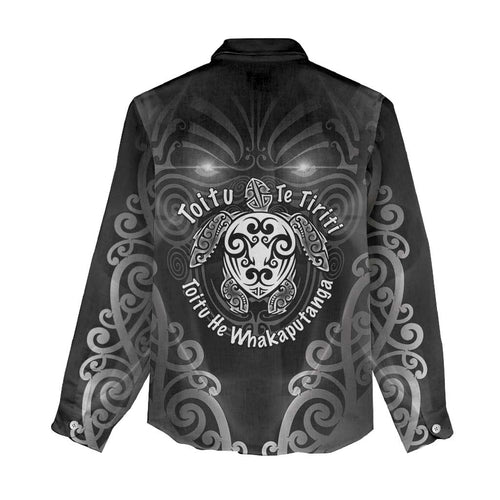 Aotearoa Toitu Te Tiriti Women Casual Shirt Ka Mua Ka Muri