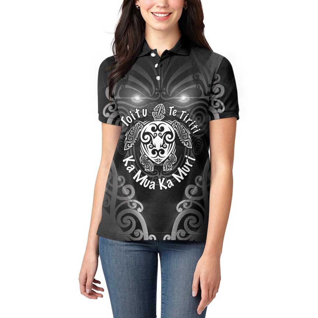 Aotearoa Toitu Te Tiriti Women Polo Shirt Ka Mua Ka Muri