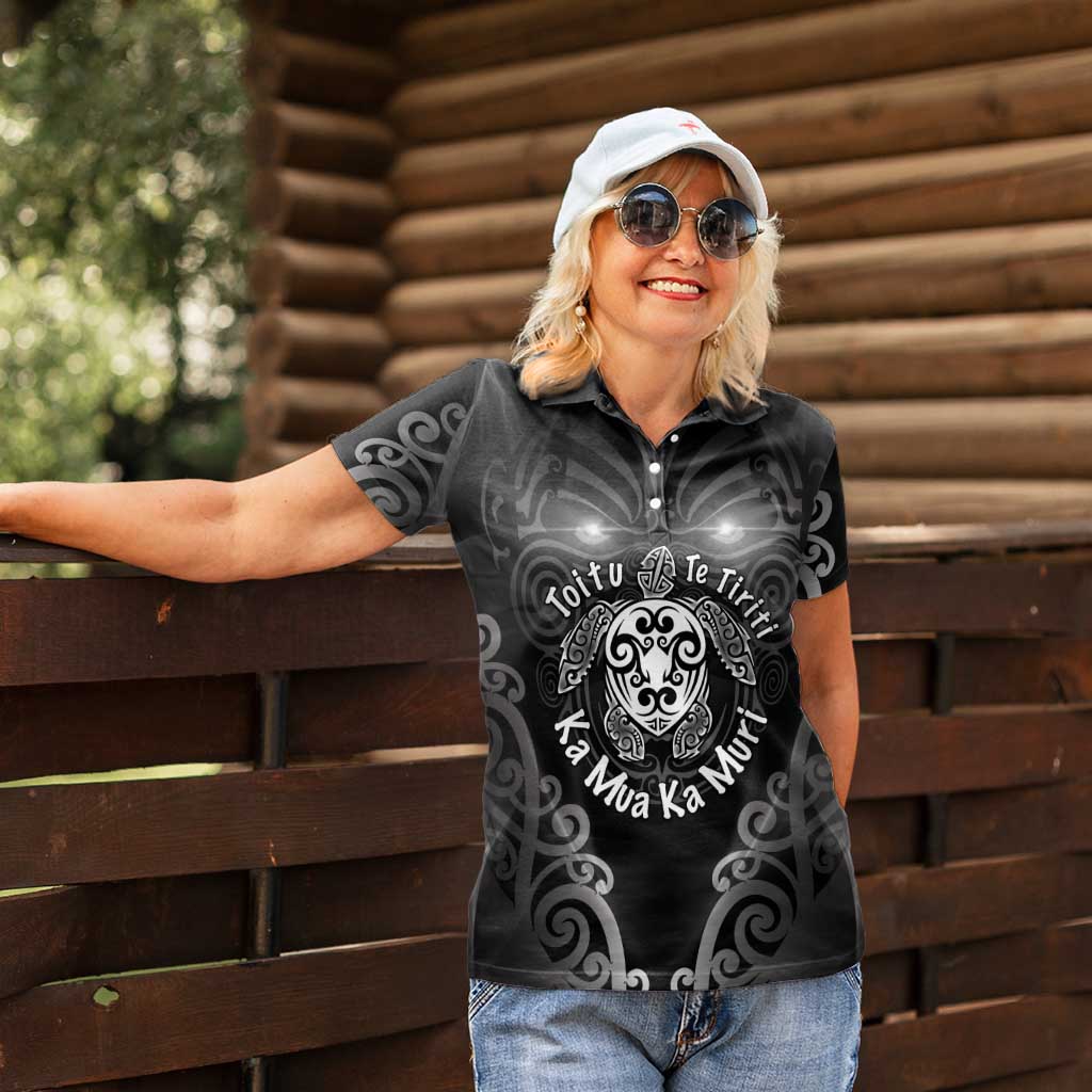 Aotearoa Toitu Te Tiriti Women Polo Shirt Ka Mua Ka Muri