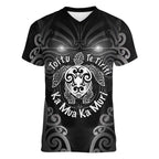Aotearoa Toitu Te Tiriti Women V-Neck T-Shirt Ka Mua Ka Muri