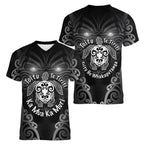 Aotearoa Toitu Te Tiriti Women V-Neck T-Shirt Ka Mua Ka Muri