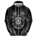 Aotearoa Toitu Te Tiriti Zip Hoodie Ka Mua Ka Muri