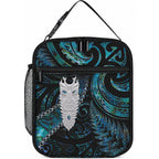 New Zealand Aotearoa Lunch Bag Maori Tane Te Waiora Paua Shell Glitter Turquoise