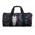 New Zealand Aotearoa Duffle Bag Maori Tane Te Waiora Paua Shell Glitter Purple