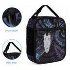 New Zealand Aotearoa Lunch Bag Maori Tane Te Waiora Paua Shell Glitter Purple