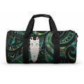 New Zealand Aotearoa Duffle Bag Maori Tane Te Waiora Paua Shell Glitter Green
