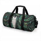 New Zealand Aotearoa Duffle Bag Maori Tane Te Waiora Paua Shell Glitter Green