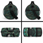 New Zealand Aotearoa Duffle Bag Maori Tane Te Waiora Paua Shell Glitter Green