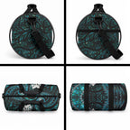 New Zealand Aotearoa Duffle Bag Maori Wheku Paua Shell Glitter Turquoise