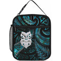 New Zealand Aotearoa Lunch Bag Maori Wheku Paua Shell Glitter Turquoise