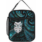 New Zealand Aotearoa Lunch Bag Maori Wheku Paua Shell Glitter Turquoise