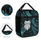 New Zealand Aotearoa Lunch Bag Maori Wheku Paua Shell Glitter Turquoise