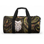 New Zealand Aotearoa Duffle Bag Maori Wheku Paua Shell Glitter Gold