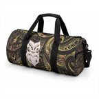 New Zealand Aotearoa Duffle Bag Maori Wheku Paua Shell Glitter Gold