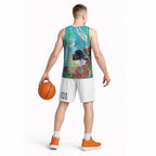 New Zealand Tomtit Basketball Jersey Maori Koru With Pohutukawa Galaxy Style - Aussie Hoodie