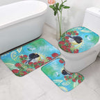 New Zealand Tomtit Bathroom Set Maori Koru With Pohutukawa Galaxy Style - Aussie Hoodie