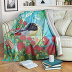 New Zealand Tomtit Blanket Maori Koru With Pohutukawa Galaxy Style - Aussie Hoodie