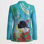 New Zealand Tomtit Blazer Maori Koru With Pohutukawa Galaxy Style - Aussie Hoodie