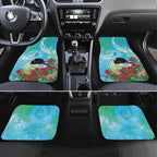 New Zealand Tomtit Car Mats Maori Koru With Pohutukawa Galaxy Style - Aussie Hoodie