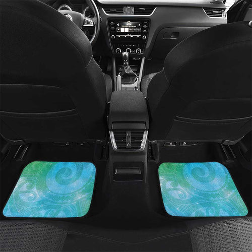 New Zealand Tomtit Car Mats Maori Koru With Pohutukawa Galaxy Style - Aussie Hoodie